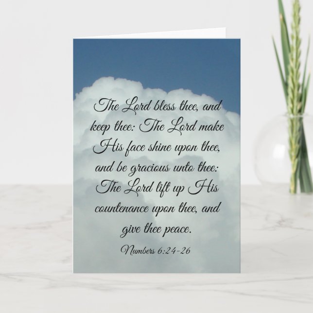 cartão Números 6:24-26 (Frente)