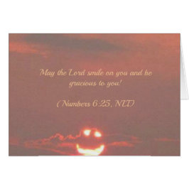 Cartão Números 6:25 Bênção/Encorajamento de Placa Pal Sec