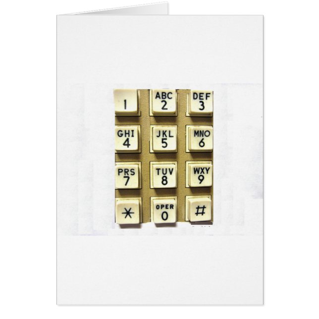 Cartão Números de telefone (Frente)