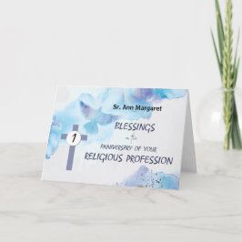 Cartão Nun 1rua Aniversário da Profissão Religiosa