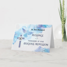 Cartão Nun 50º aniversário da Profissão Religiosa