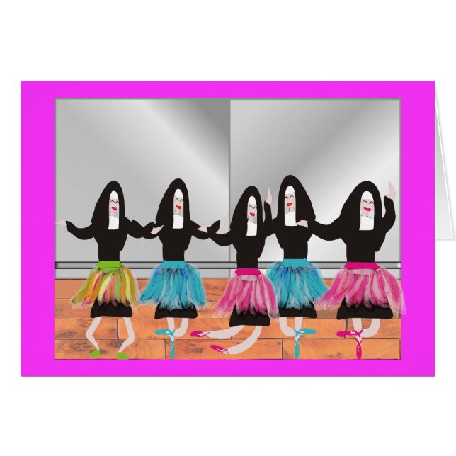 Cartão Nun Ballerina Gifts (Frente Horizontal)