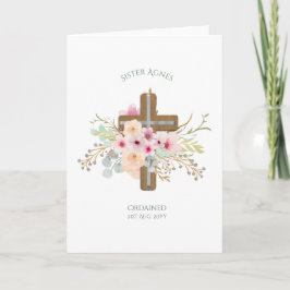 Cartão NUN - Portaria ou Aniversário - Cruz Floral