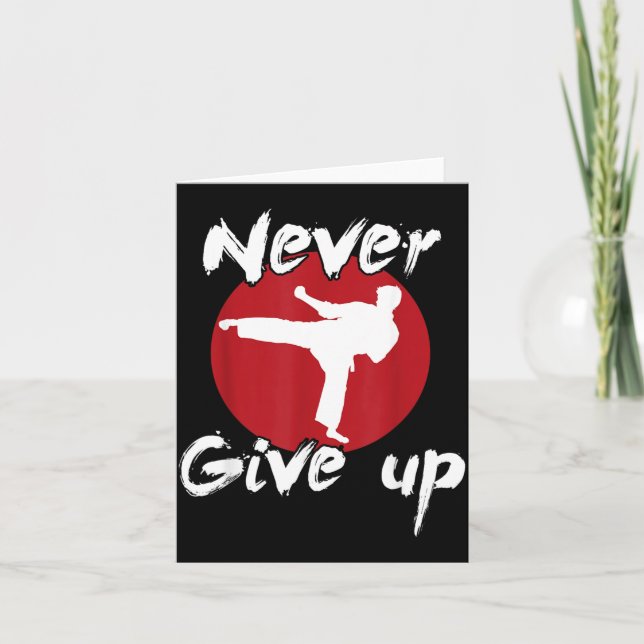 Cartão Nunca Desista do Karate (Frente)