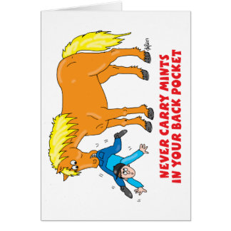 Cartão Nunca leve hortelã em seu bolso traseiro