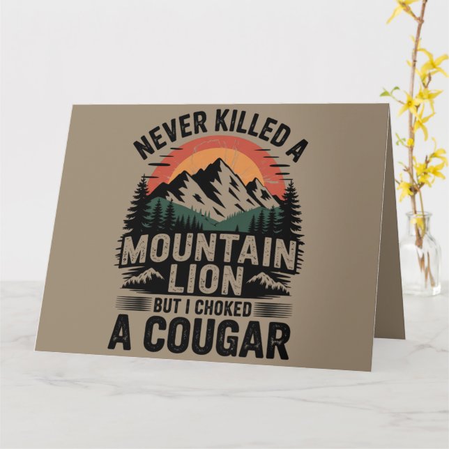 Cartão Nunca Matei Um Leão De Montanha Mas Eu Choquei Uma (Flor Amarela)