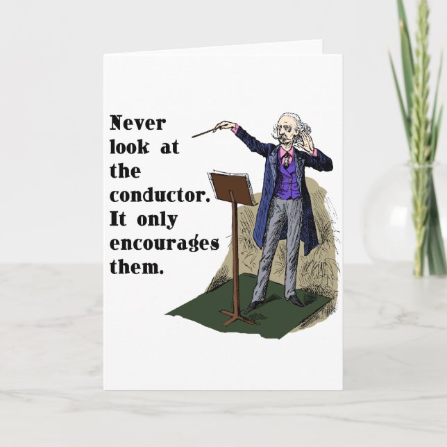 Cartão Nunca olhe para o Condutor (Frente)
