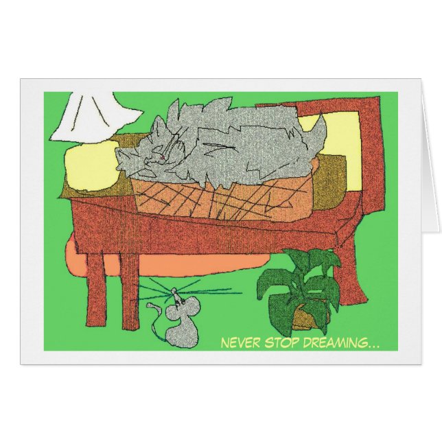Cartão Nunca pare de sonhar (Frente Horizontal)