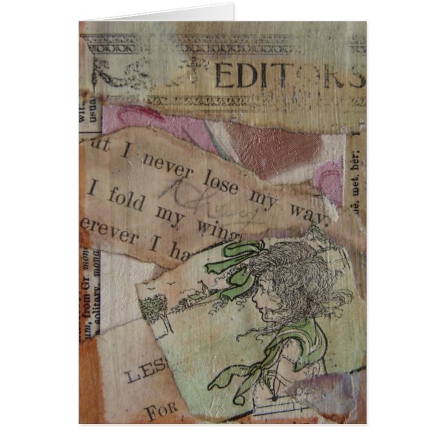 Cartão Nunca Perder Minha Maneira De Misturar Colagem De  (Frente)