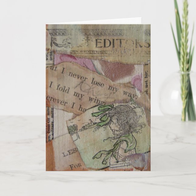 Cartão Nunca Perder Minha Maneira De Misturar Colagem De  (Frente)