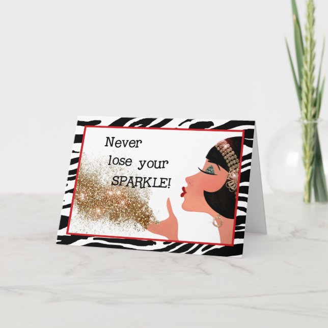 Cartão "Nunca Perder O SPARKLE!" (Frente)