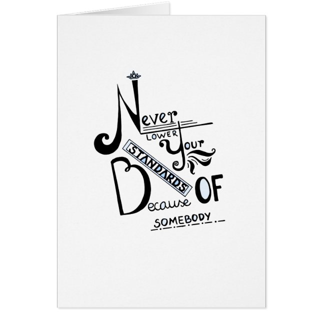 Cartão Nunca reduza a cotação motivacional dos seus padrõ (Frente)