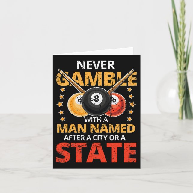 Cartão Nunca Se Deita Com Um Homem Chamado Após Uma Cidad (Frente)