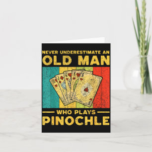 Cartão Nunca Subestime Um Homem Velho Que Toca Nochle No