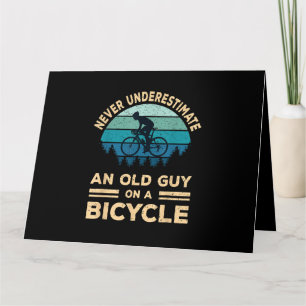 Cartão Nunca Subestime Uma Cara Velha Numa Bicicleta Engr