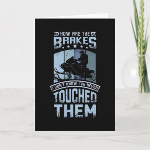 Cartão Nunca Tocar Nos Braços Snowmobile