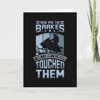 Cartão Nunca Tocar Nos Braços Snowmobile