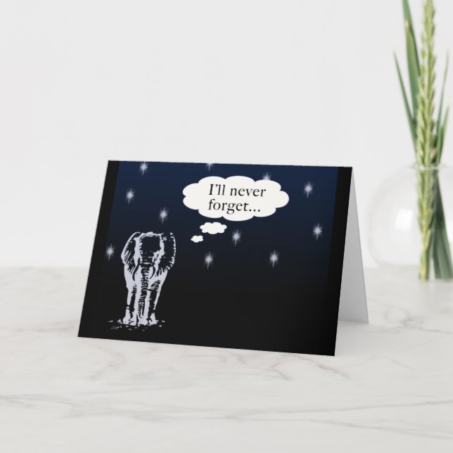 Cartão Nunca vou esquecer... (Frente)