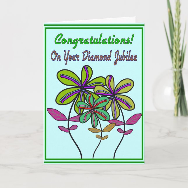 Cartão Nuns Diamond Jubilee 75 anos de serviço (Frente)