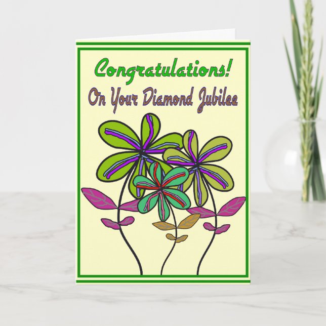 Cartão Nuns Diamond Jubilee 75 anos de serviço (Frente)