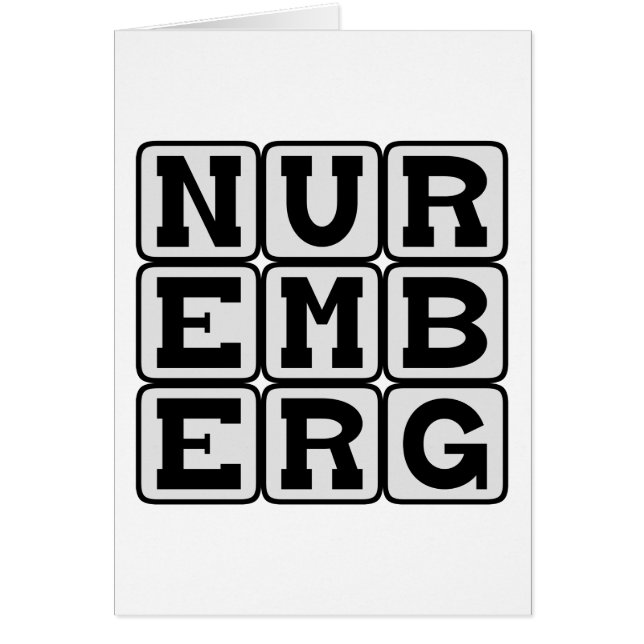 Cartão Nuremberga, Cidade da Alemanha (Frente)