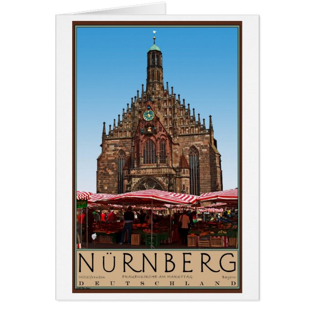 Cartão Nuremberga - Frauenkirche (Frente)
