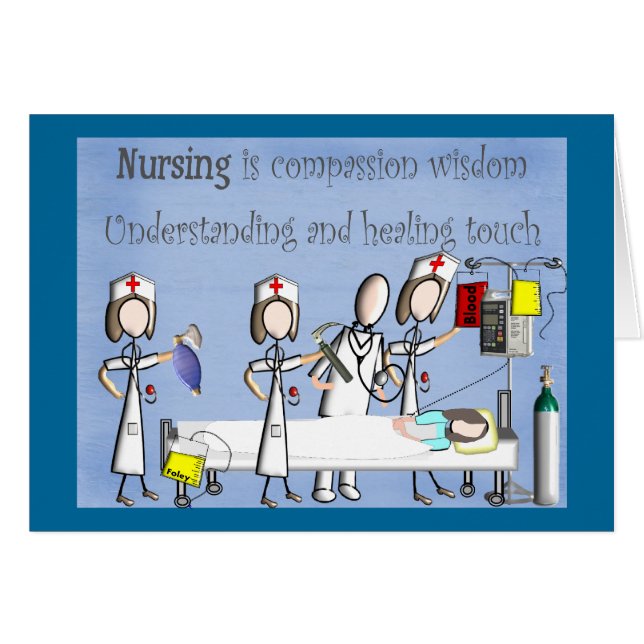 Cartão Nurse Art Gifts (Frente Horizontal)