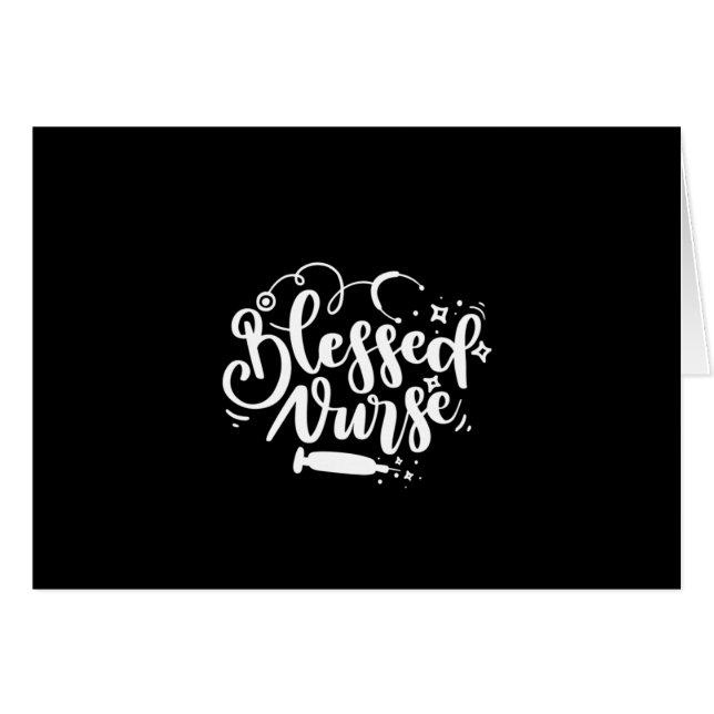 Cartão Nurse Gift Blessed Nurse (Frente Horizontal)