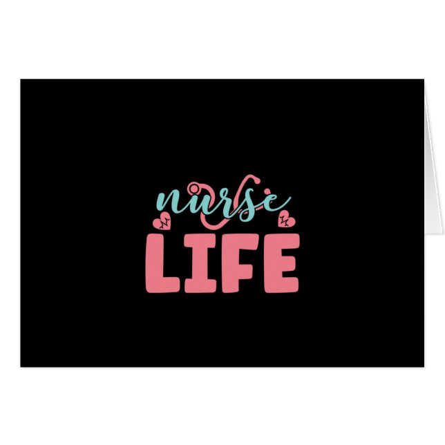Cartão Nurse Gift Nurse Life (Frente Horizontal)