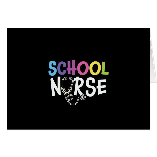 Cartão Nurse Gift School Nurse (Frente Horizontal)