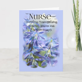 Cartão Nurse / Happy Nurses Day - Blue Bell Flowers