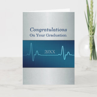Cartão Nurse Medical or Doctor Graduation Custom Dated