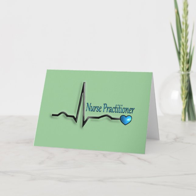 Cartão Nurse Practitioner Gifts QRS Design (Frente)