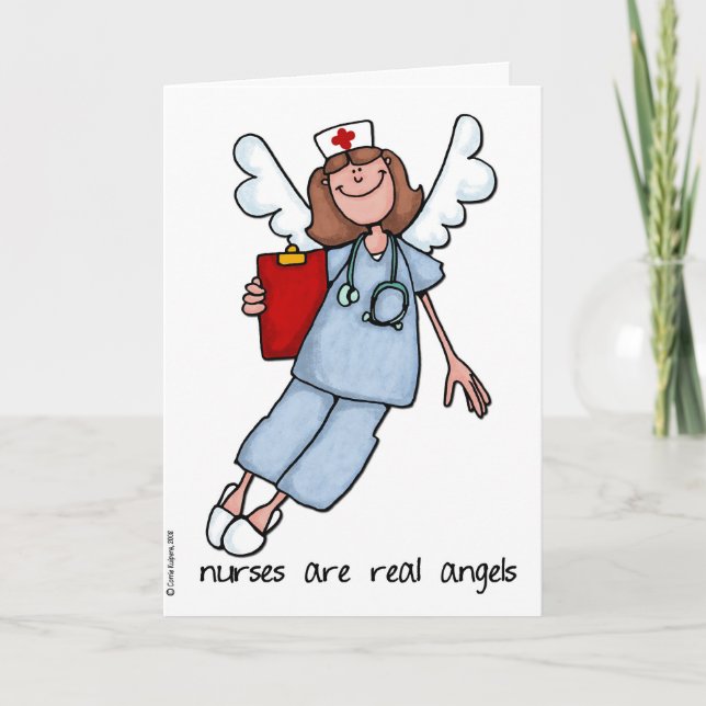 Cartão nurses are real angels (Frente)