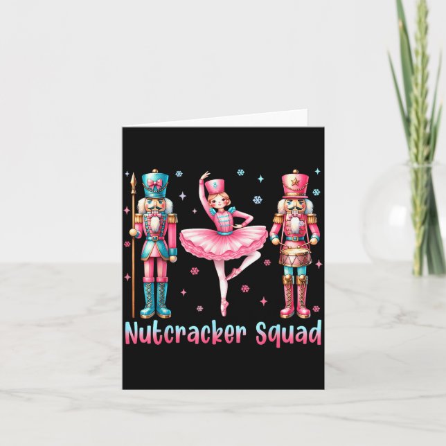 Cartão Nutcracker Squad Ballet Dance Merry Christmas Wome (Frente)