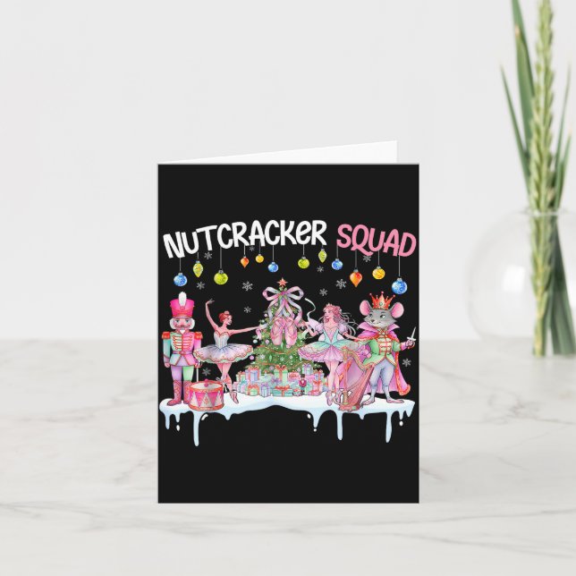 Cartão Nutcracker Squad Christmas Nk Ballet Sugar Plum Fa (Frente)