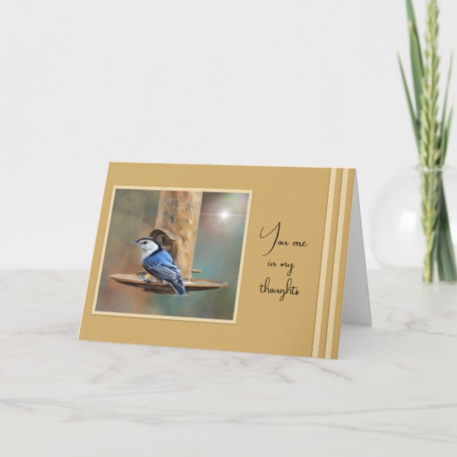 Cartão Nuthatch - Thinking of You & Praying for You Card (Frente)
