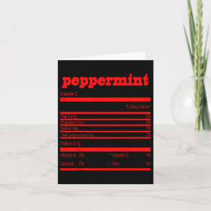 Cartão Nutrição Engraçada de Pepperminta de Natal
