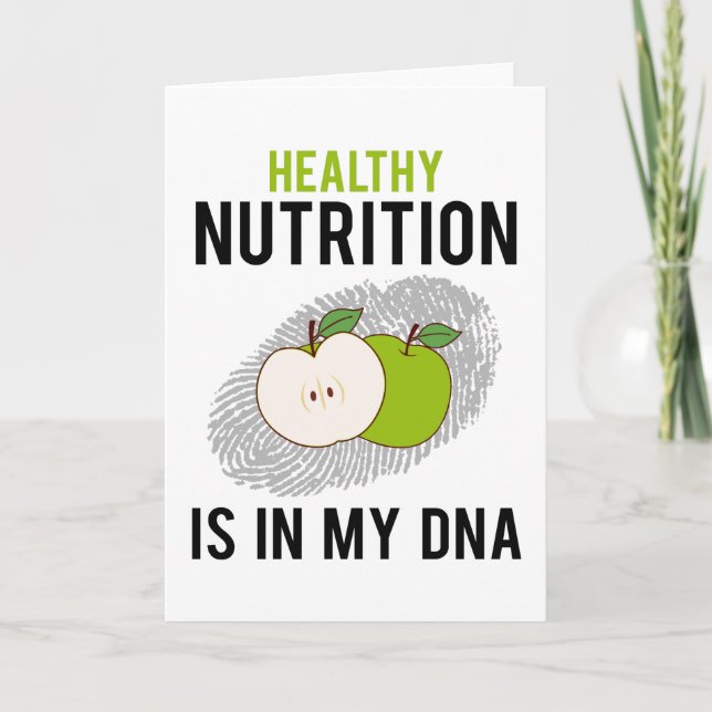 Cartão Nutrição Nutricional Saudável Dizendo Presente (Frente)