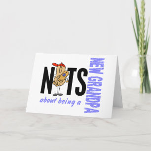 Cartão Nuts About Being A New Grandpa 1 Blue