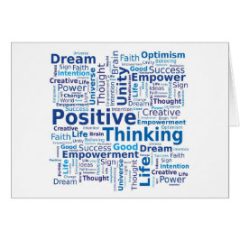 Cartão Nuvem de pensamento positiva da palavra em cores