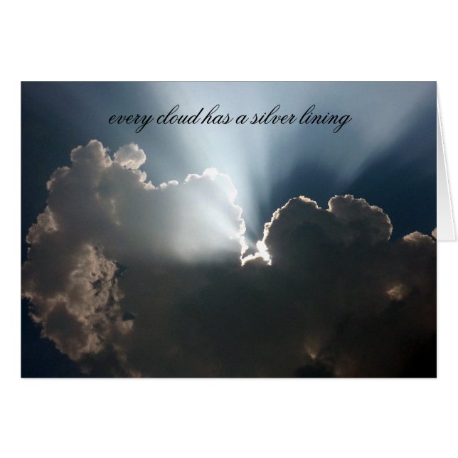 Cartão nuvem de revestimento de prata (Frente Horizontal)