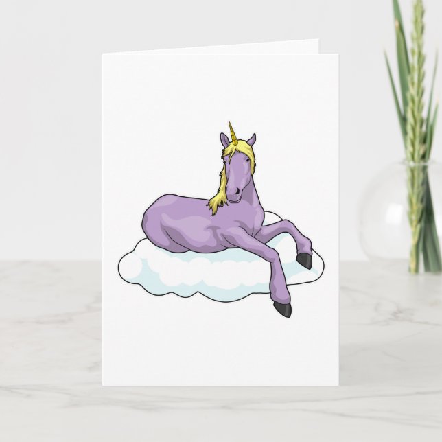Cartão Nuvem Unicorn (Frente)