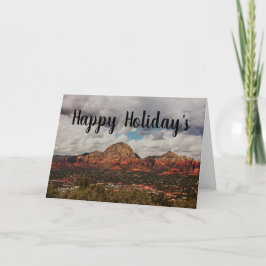 Cartão Nuvens à medida que vão para o Sedona Happy Holida