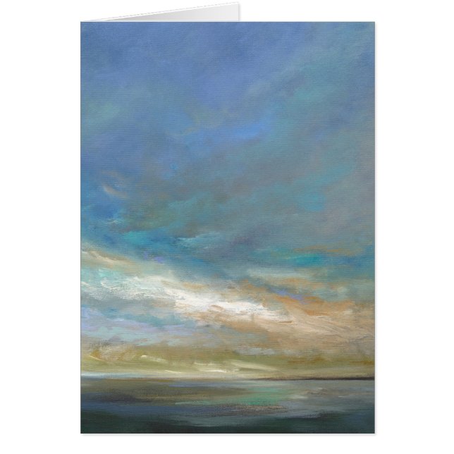 Cartão Nuvens costeiras com oceano (Frente)