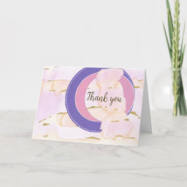 Cartão Nuvens de aquarela, suas palavras. Obrigado