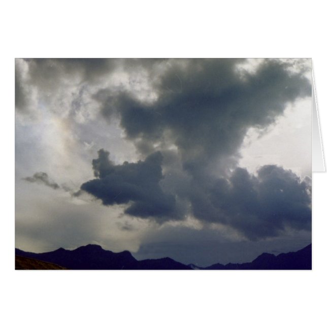 Cartão Nuvens de Tempestade sobre as Rochosas (Frente Horizontal)