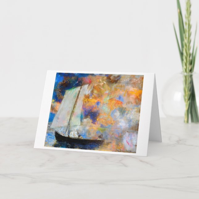 Cartão Nuvens Flores, Redon (Frente)