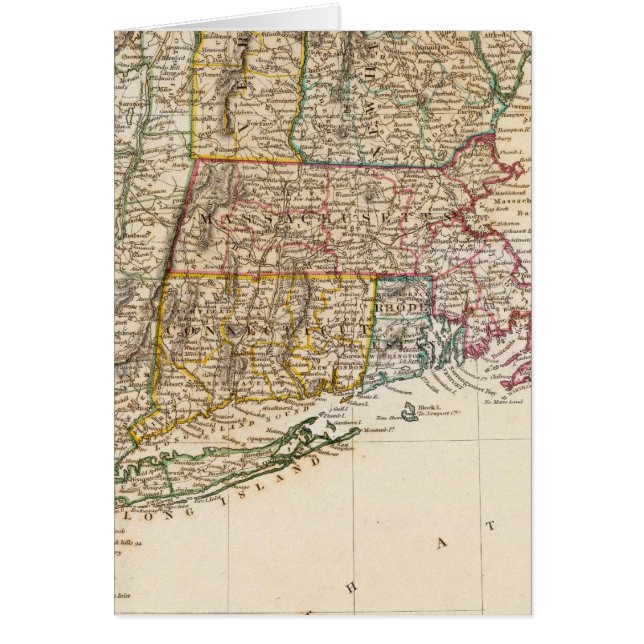 Cartão NY, Vt, Maine, NH, Mass, Conn, RI, NJ (Frente)