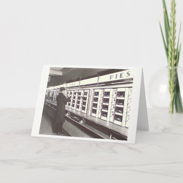 Cartão NYC Automat Photo by Berenice Abbott Card (Frente)